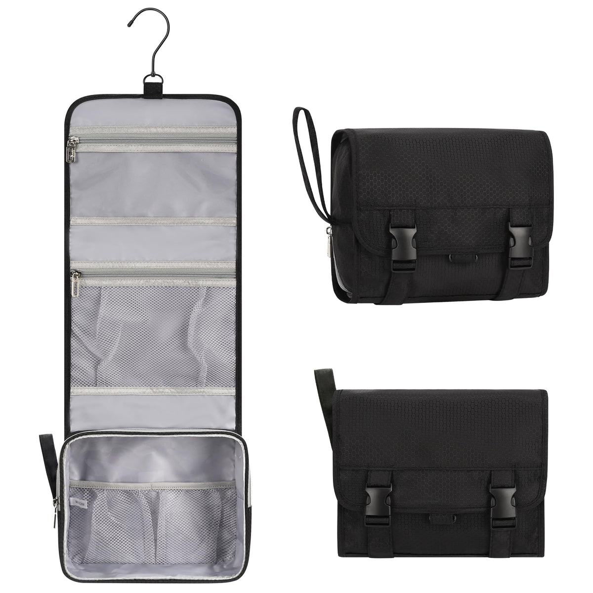 Relavel Hanging Toiletry Bag for Men Women, Water-Resistant Toiletries Bag