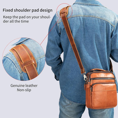 NIUCUNZH Genuine Leather Shoulder Strap, Bag Strap Replacement, 60 inches Long, Adjustable with Comfortable Pad