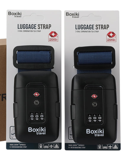 TSA Approved Luggage Straps Light Beige Set of 2 Anti-Burst Adjustable Polyester Suitcase Belts with 3-Dial Combination Lock, 190cm Heavy-Duty Travel Strap Prevents Accidental Opening