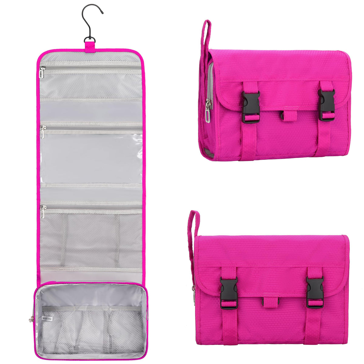 Relavel Hanging Toiletry Bag for Men Women, Water-Resistant Toiletries Bag
