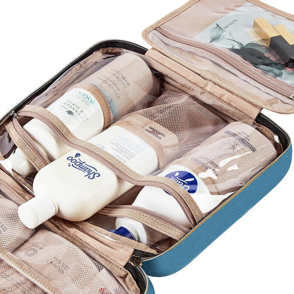 NISHEL Travel Toiletry Bag for women, Portable Hanging makeup Organizer