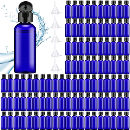 Eccliy 100 Pack 2 OZ Clear Plastic Bottles Travel Lotion Bottle