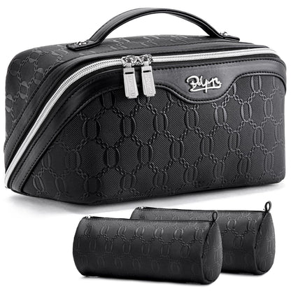 BOYATU Travel Makeup Bag Cosmetic Bags for Women: 3-Piece Make up Bag Set