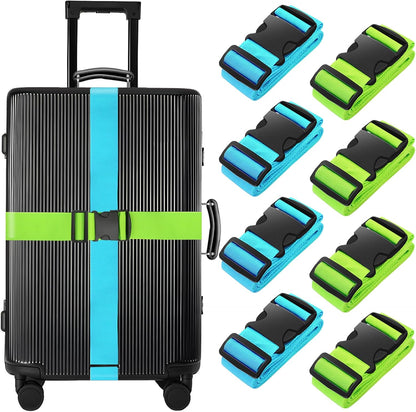 BILIONE Luggage Straps for Suitcases,79" Long Adjustable Luggage Belts