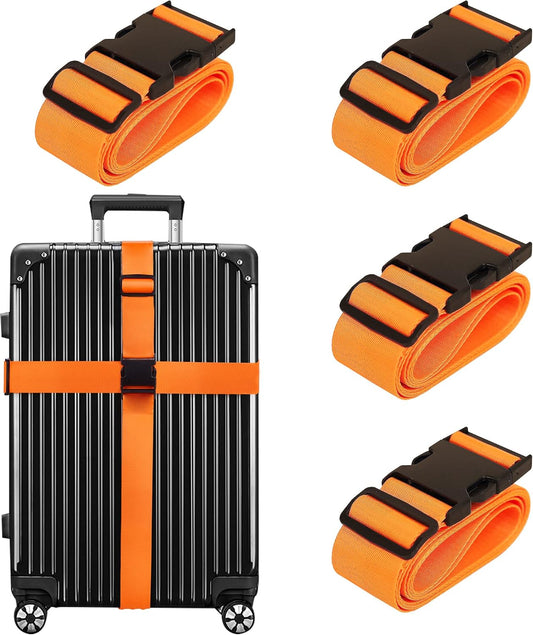 Chelmon Luggage Straps for Suitcases TSA Approved Travel Essentials 8 Pack