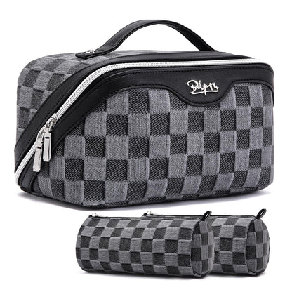 BOYATU Travel Makeup Bag Cosmetic Bags for Women: 3-Piece Make up Bag Set
