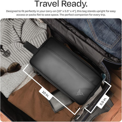 HUMMINGBIRD JetPack Toiletry Bag for Men, Premium Mens Travel Bag, Toiletry Organizer Dopp Kit, Water Resistant Shaving Bag for Toiletries and Accessories, Bathroom Organizer for Travel Essentials