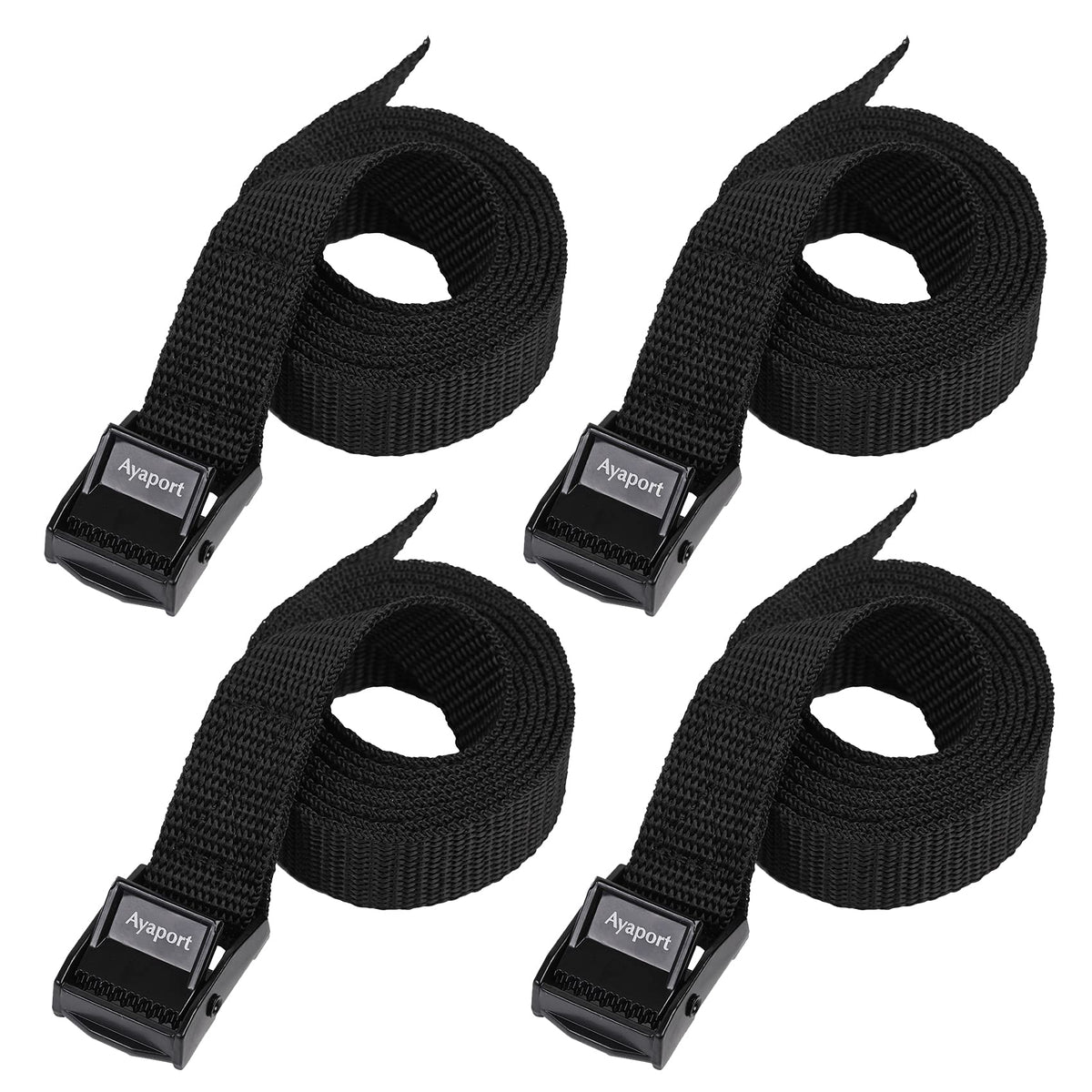 Ayaport Adjustable Lashing Straps with Buckles 1" x 6', 4 Pack
