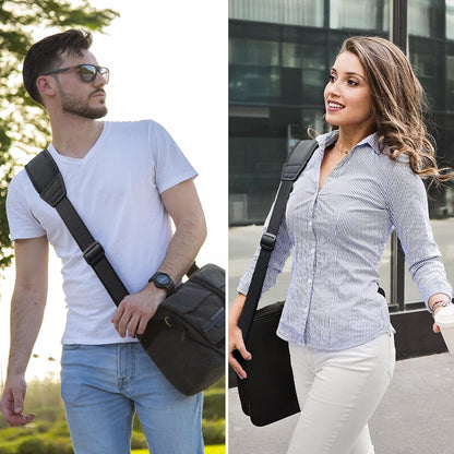 FIEIL 3D Air Cushion Ultra Comfortable Duffel Bag Strap，55" Universal Laptop Shoulder Strap, with Double Adjustable Buckles and Metal Hooksfor Briefcase Computer Messenger Bag (140CM Reduced Stress)