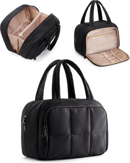 Marscamd Travel Toiletry Bag for Women, Medium Size, Puffy Makeup Organizer