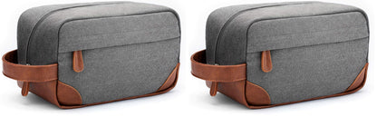 Vorspack Canvas Travel Toiletry Bag for Men, Large, Black